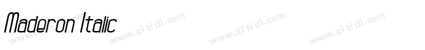 Maderon Italic字体转换